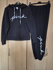 Victoria Secret Pink Black Tracksuit Size Small