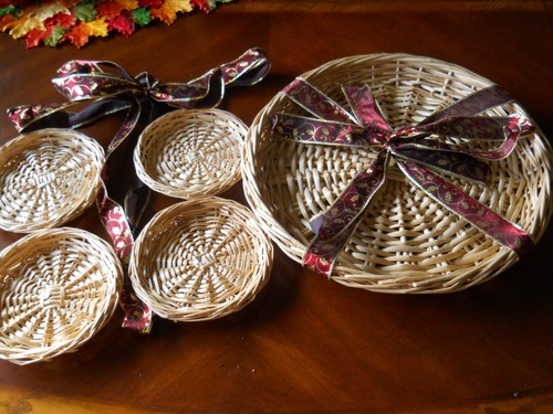 Woven rattan wicker - rattan, 15"