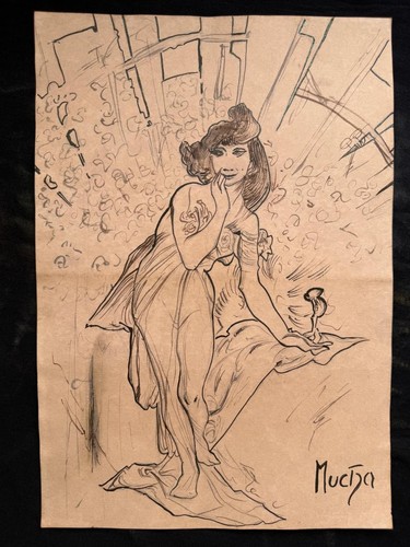 Alfons mucha painting drawing - painting,