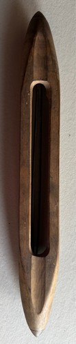 Vintage wooden weaving shuttle - weaving,