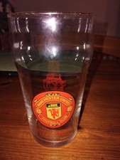 1993 4 Man Utd Vintage Pint Glass Double Winners Good Condition