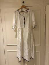 Oversized White and Blue Dress