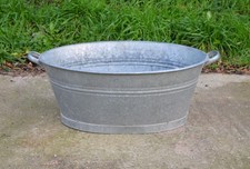 old galvanised washing bowl