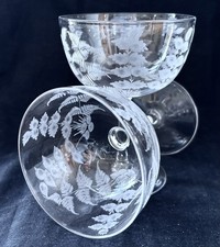 EXQUISITE Pair of EDWARDIAN CHAMPAGNE SAUCERS/COUPES c1910