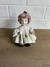 Zampiva Porcelain Girl Doll Figurine Spaghetti Hair Italy