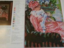 GLORAFILIA tapestry needlepoint chart  - LADY WITH A CUP OF TEA - MARY CASSATT