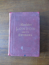 Baedeker’s  London & Its Environs. Maps & Index of Streets circa 1900