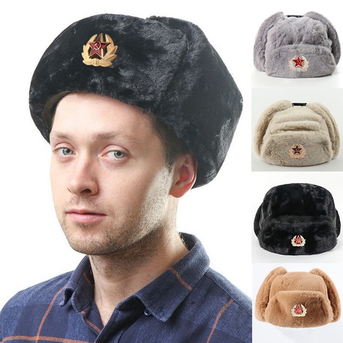 Mens faux fur russian - faux,