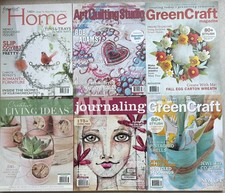 Lot Of 6 Somerset Studio Magazines: Home, GreenCraft, Art Journaling, etc.