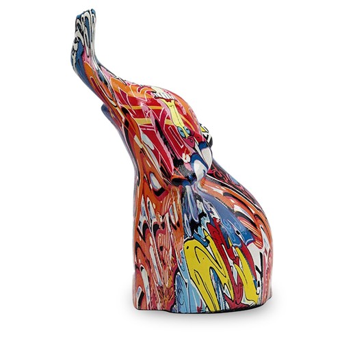 Cheering elephant statue - cheering,