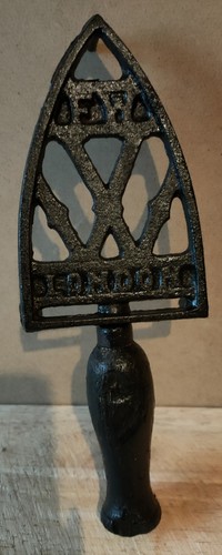 Antique cast iron trivet - antique,
