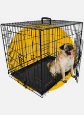 Durable Foldable Dog Crate – Easy Assembly & Dual-Door Access 50cm/36cm/42cm
