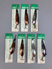 NEW OLD VINTAGE STOCK 7 X CARDED ABU TOBY 18g SWEDEN PIKE SALMON SPOON LURE