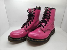 Dr Martens 1460W Ladies Pink Patent Boots 8 Hole AirWair Bouncing Sole Size UK 4