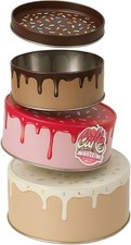 Cookie Tin Round Cake Tins W/