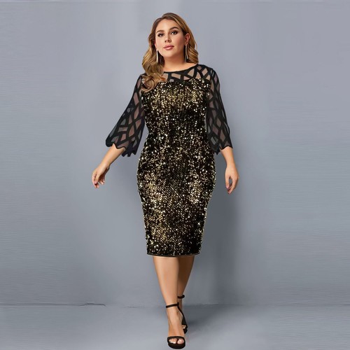 Women plus size sequins - women,