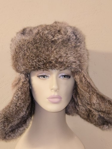 Real rabbit fur trapper - rabbit,
