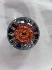 Vintage Lucite Midton crafts Ltd Scotland. Dry flower dome paperweight VGC