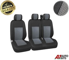 Premium Grey Fabric Seat Covers Single & Double For Vw Transporter T4 T5 T6