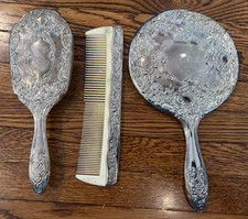 Silver Plated Vanity Set