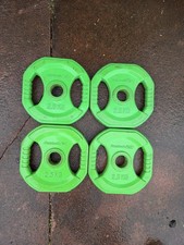 4x 2.5kg Reebok Rubber Plated Cast Iron Weight Plates