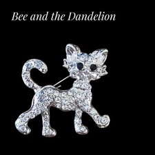 Cat / Kitten Silver Tone