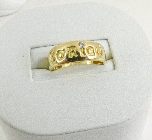 18ct welsh gold cariad diamond - gold,