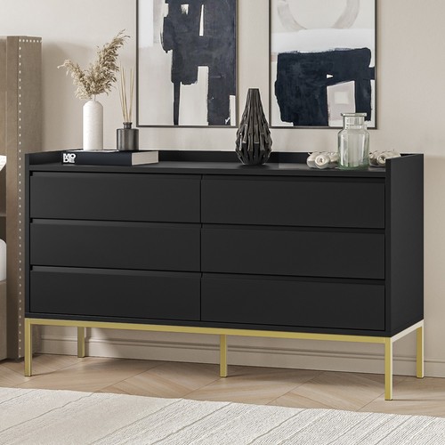 Chest drawers black - drawers, 6