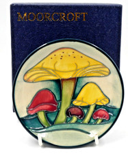 RARE NEW BOXED MOORCROFT COLLECTORS CLUB PIN DISH 2003 TOADSTOOLS CLAREMONT