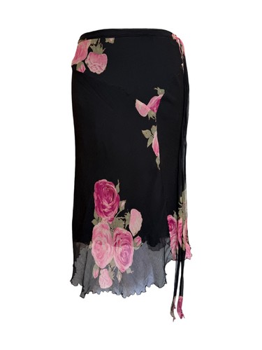 Blumarine black floral roses - black,