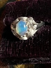 Vintage Silver Jelly Opal Blue