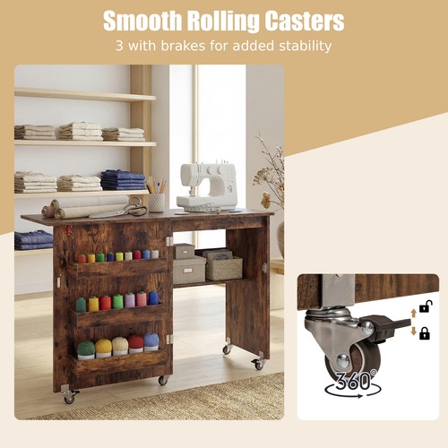 Sewing table rolling craft - table,