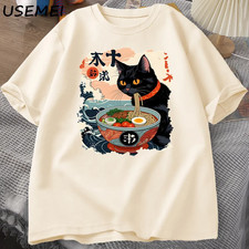 Kawaii Cat Anime Tshirt Ramen