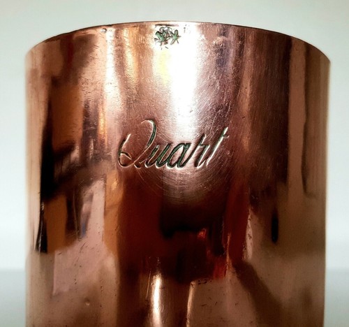 Antique copper rum measure - rum,