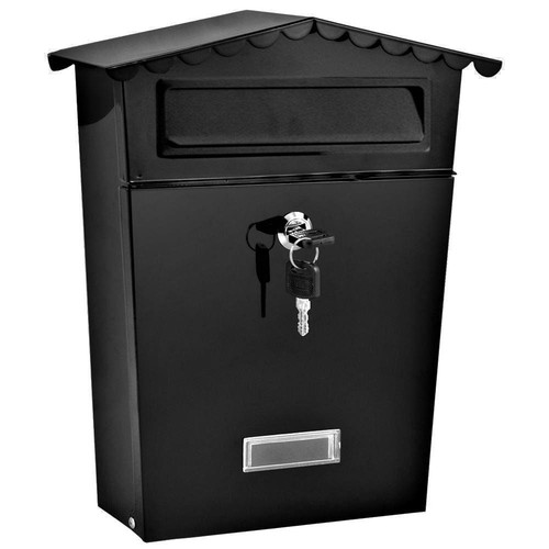 Black mailbox postbox - black,