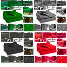 Canvas Tarpaulin Heavy Duty Waterproof Cover Tarp Ground Camping Sheet UV 650GSM