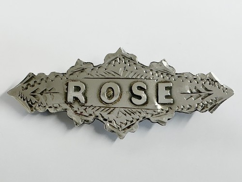 Antique sterling silver rose - antique,