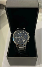 Emporio Armani AR2448 Men’s Stainless Steel Chronograph Blue Dial Luxury Watch