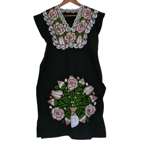 Huipil floral embroidered - huipil,