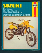 NOS 1980's Suzuki RM 400 250 125 80 60 50 Haynes Shop Manual Repair Book FW14