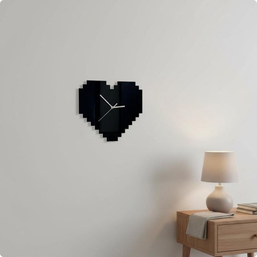 Heart clock minimalist - clock, design