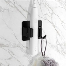 Adorila Electric Toothbrush Holder Wall Mounted, Stainless Steel Single (Black)