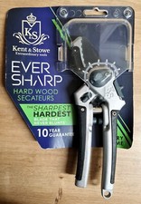 Kent & Stowe EVERSHARP Hard Wood Anvil Secateurs Ultra Hard & Sharp Made in U.K.