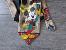 Mickey Mouse with Bunch of Flowers Walt Disney Cartoon Tie by Mickey Unlimited
