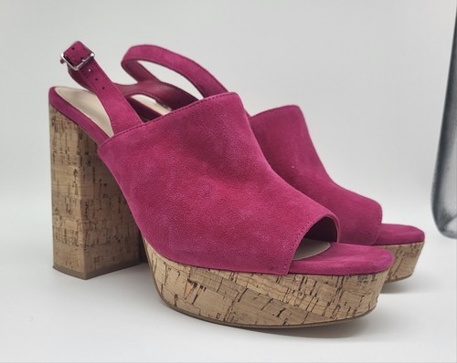 Platform sandals pink suede - platform,