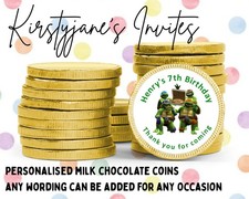 Personalised chocolate coins - chocolate,