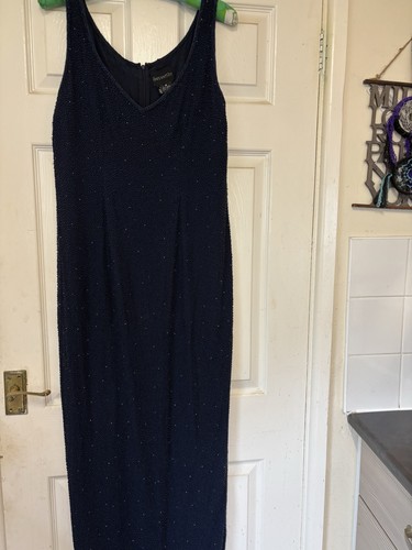 Serenade navy beaded maxi - serenade,