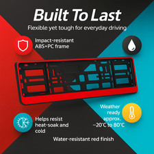 Glossy Red Series Number Plate