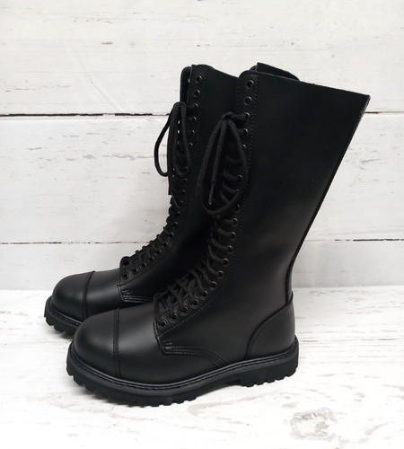 Black leather boots - boots, uk