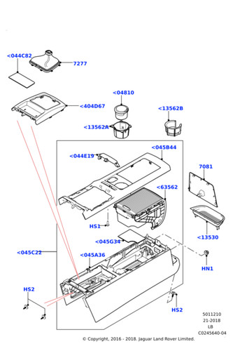 Land rover console centre - rover,
